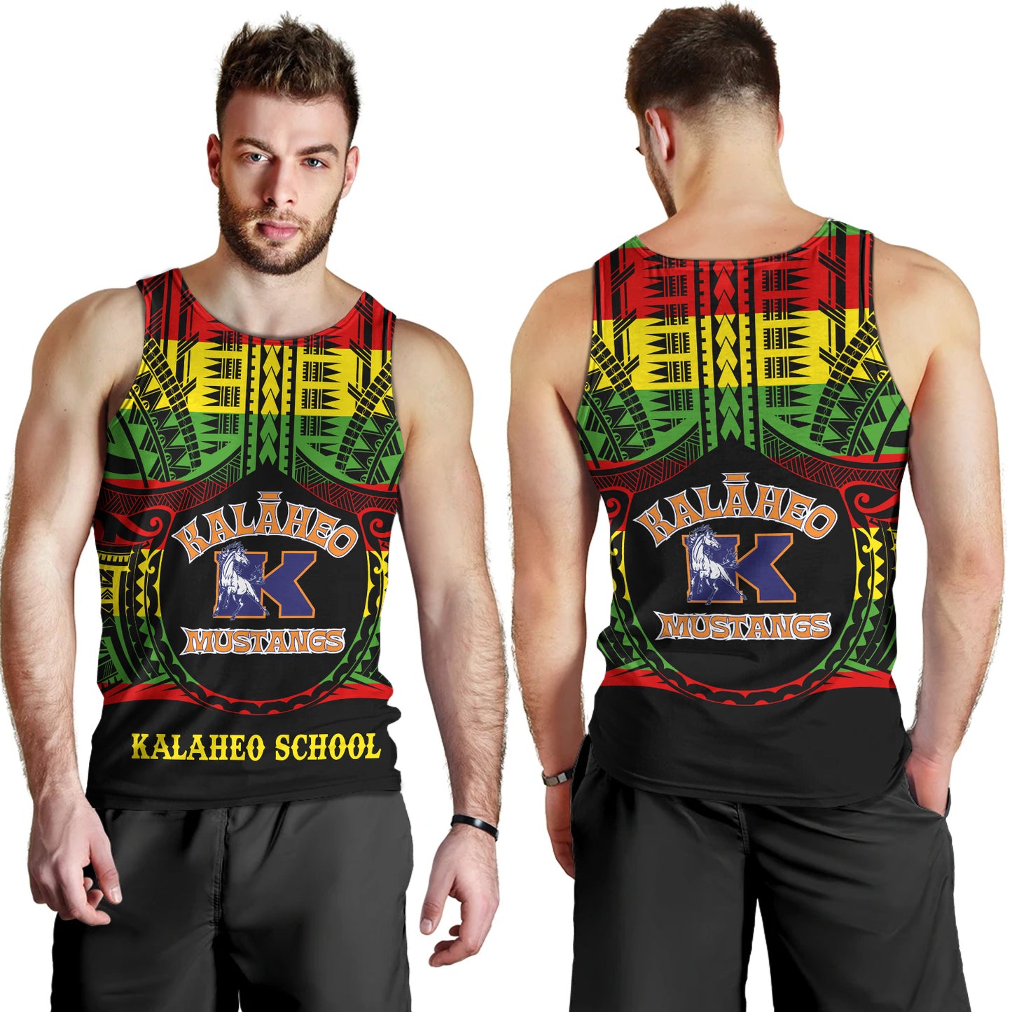 Hawaii Tank Top Kalaheo High School Reggae Color Polynesian