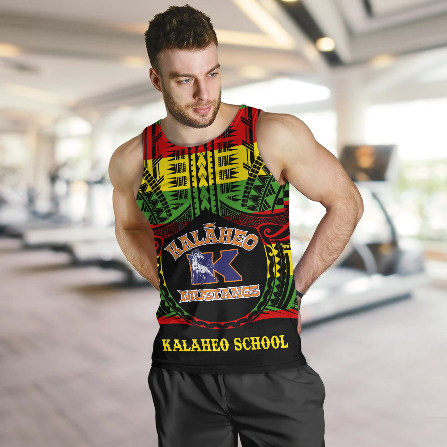 Hawaii Tank Top Kalaheo High School Reggae Color Polynesian