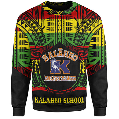 Hawaii Sweatshirt Kalaheo High School Reggae Color Polynesian