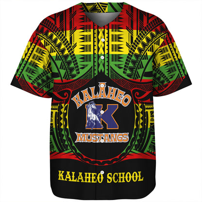 Hawaii Baseball Shirt Kalaheo High School Reggae Color Polynesian