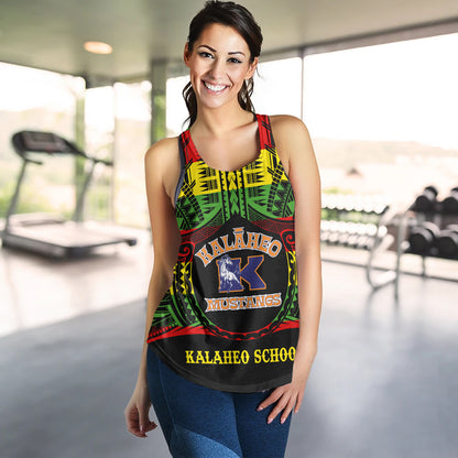 Hawaii Women Tank Kalaheo High School Reggae Color Polynesian