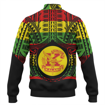 Hawaii Baseball Jacket Kalani High School Reggae Color Polynesian