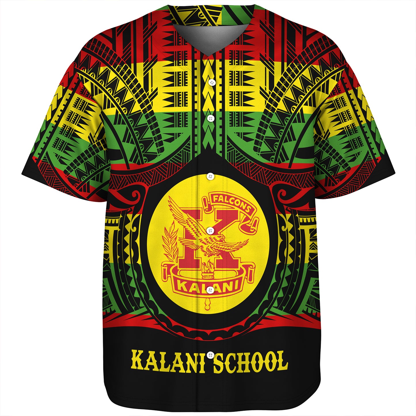 Hawaii Baseball Shirt Kalani High School Reggae Color Polynesian