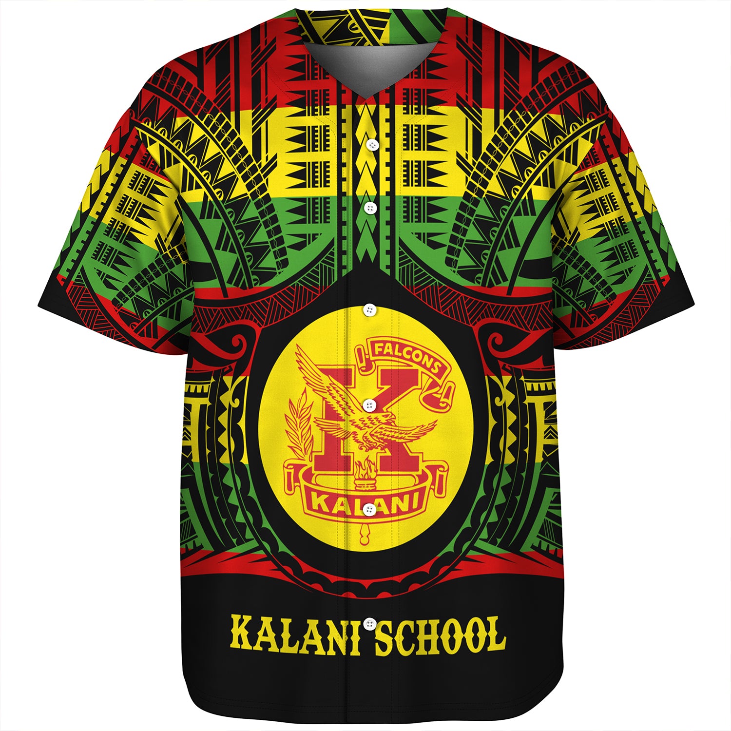 Hawaii Baseball Shirt Kalani High School Reggae Color Polynesian