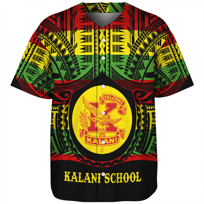Hawaii Baseball Shirt Kalani High School Reggae Color Polynesian