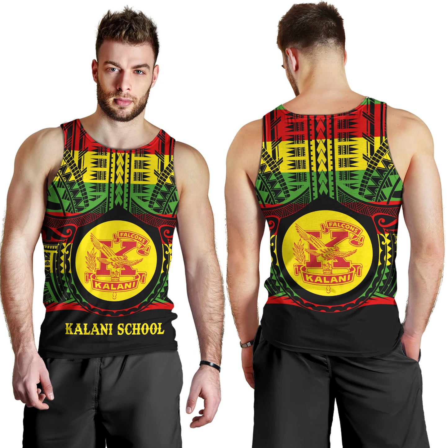 Hawaii Tank Top Kalani High School Reggae Color Polynesian