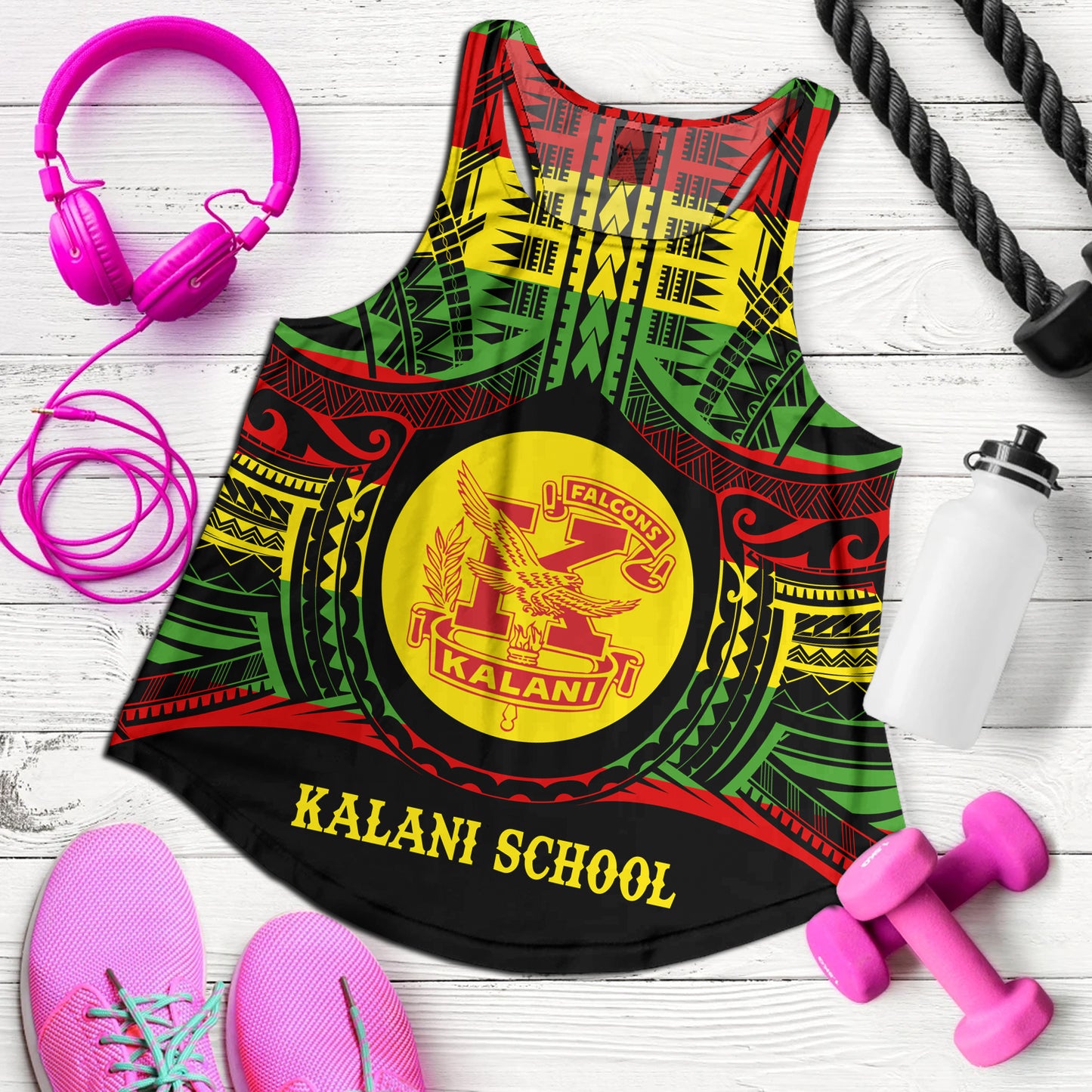 Hawaii Women Tank Kalani High School Reggae Color Polynesian