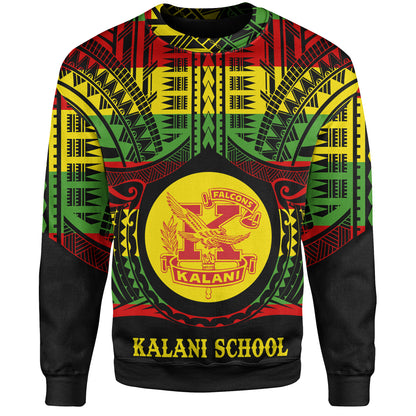 Hawaii Sweatshirt Kalani High School Reggae Color Polynesian