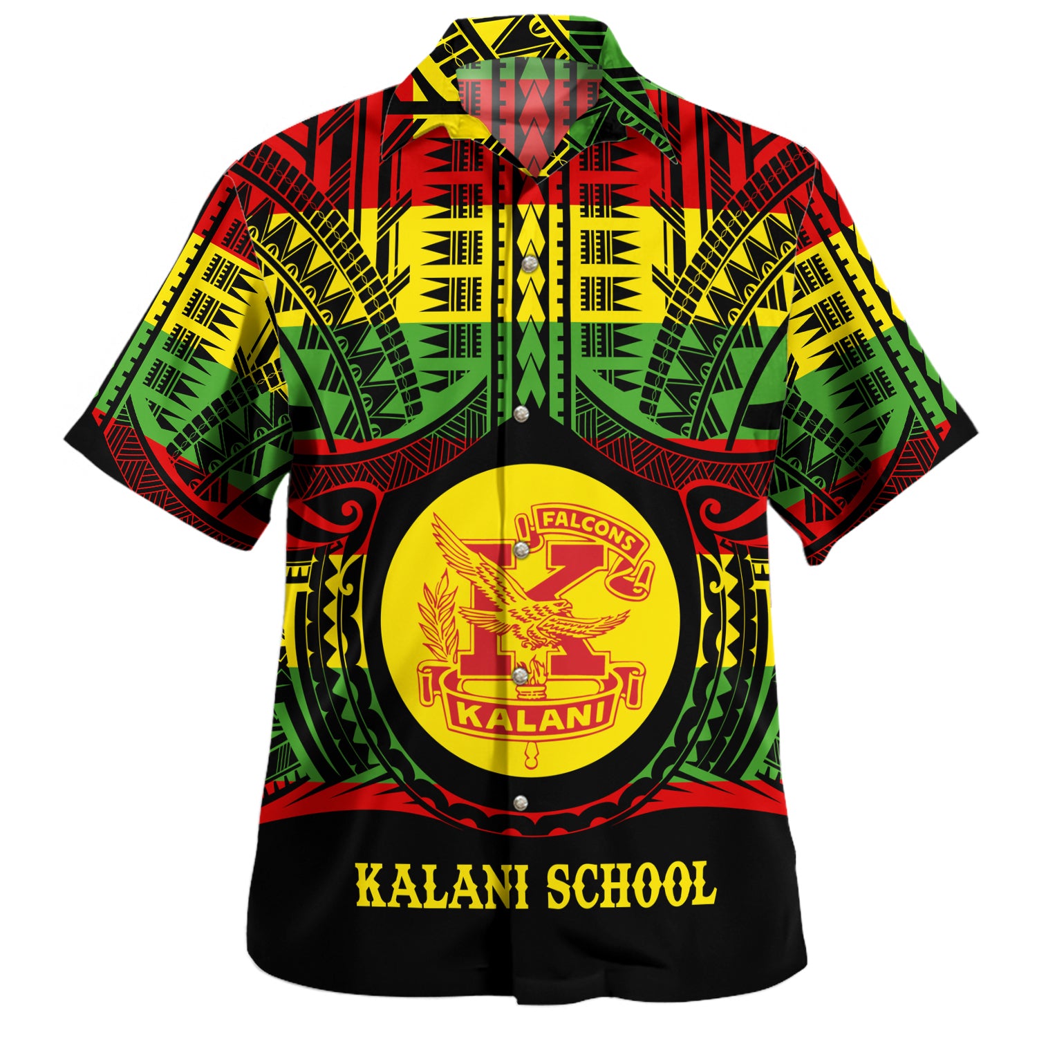 Hawaii Hawaiian Shirt Kalani High School Reggae Color Polynesian