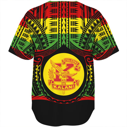 Hawaii Baseball Shirt Kalani High School Reggae Color Polynesian