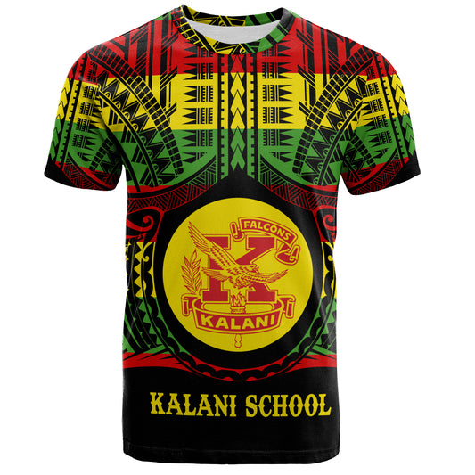 Hawaii T-Shirt Kalani High School Reggae Color Polynesian
