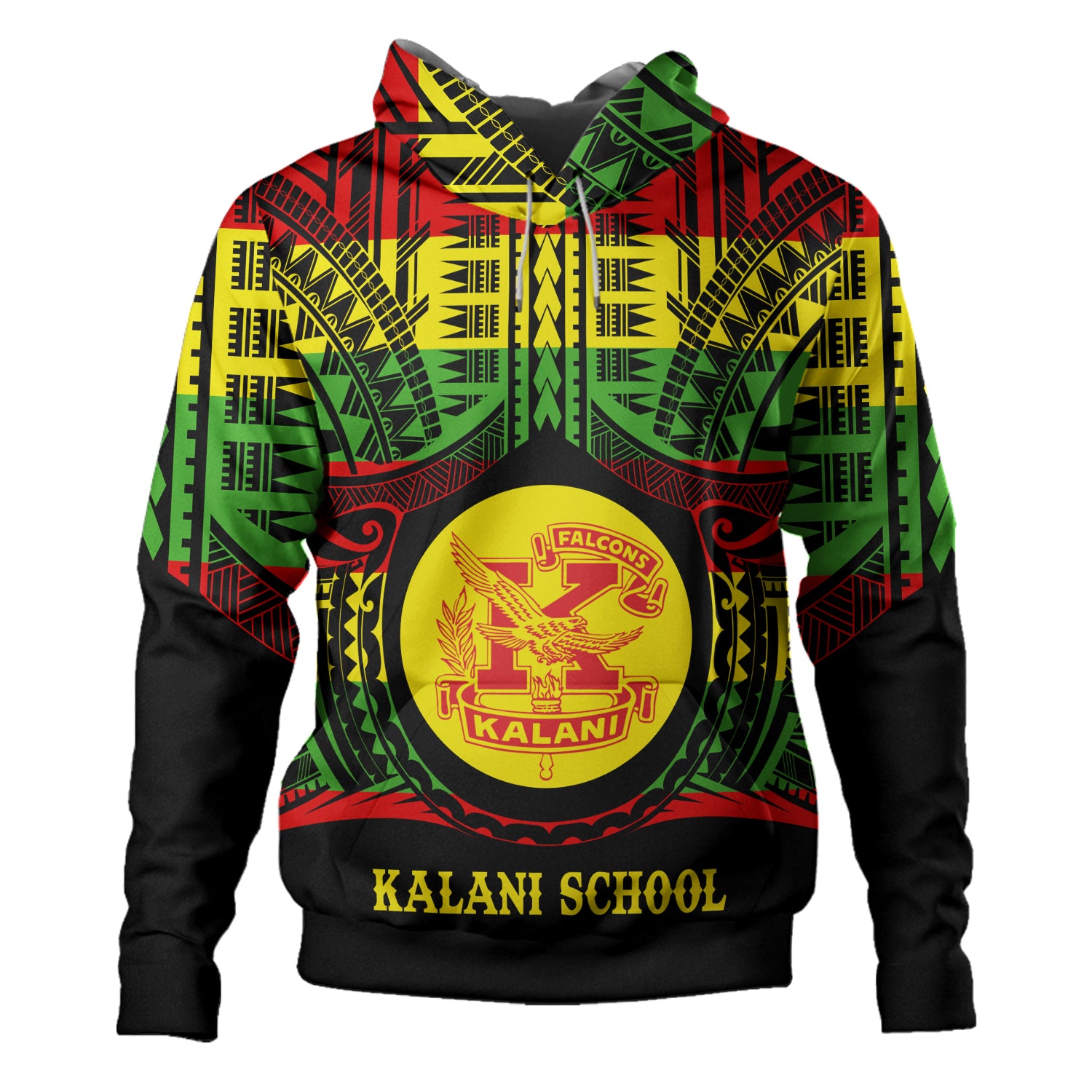 Hawaii Hoodie Kalani High School Reggae Color Polynesian