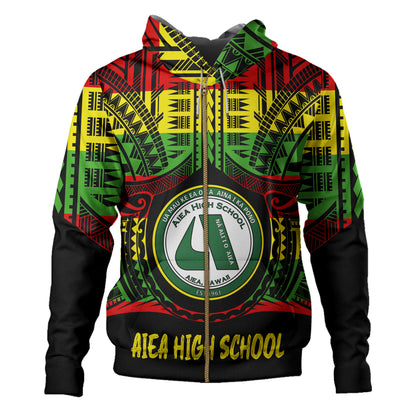 Hawaii Hoodie Aiea High School Reggae Color Polynesian