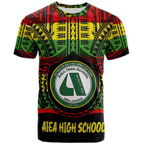 Hawaii T-Shirt  Ê»Aiea High School Reggae Color Polynesian