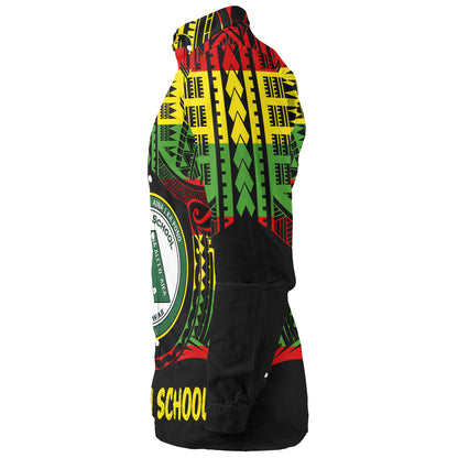 Hawaii Long Sleeve Shirt Aiea High School Reggae Color Polynesian