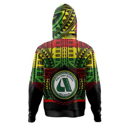 Hawaii Hoodie Aiea High School Reggae Color Polynesian