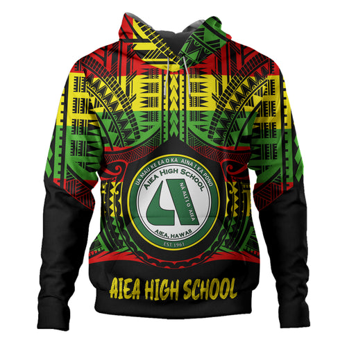 Hawaii Hoodie Aiea High School Reggae Color Polynesian
