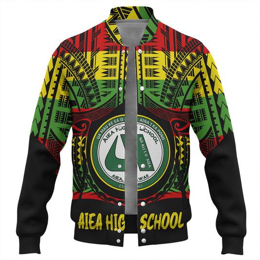 Hawaii Baseball Jacket Aiea High School Reggae Color Polynesian