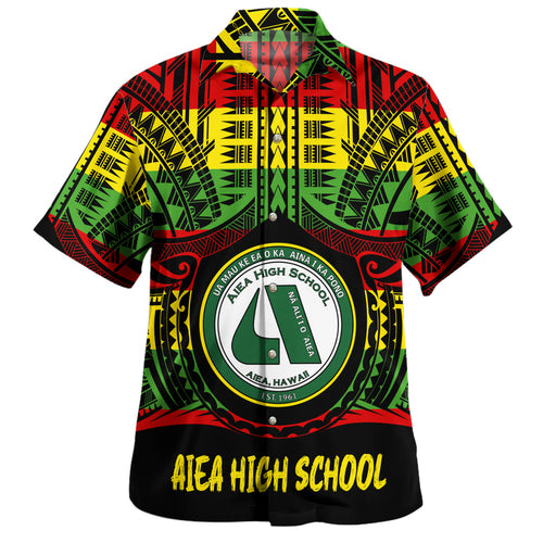 Hawaii Hawaiian Shirt  Ê»Aiea High School Reggae Color Polynesian