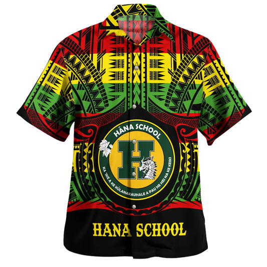Hawaii Hawaiian Shirt Hana High and Elementary School Reggae Color Polynesian
