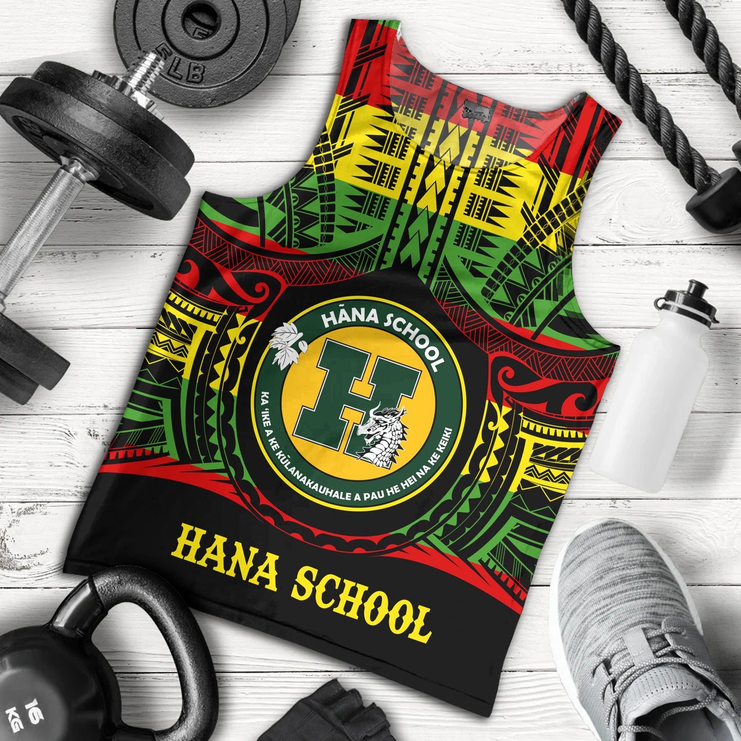 Hawaii Tank Top Hana High and Elementary School Reggae Color Polynesian