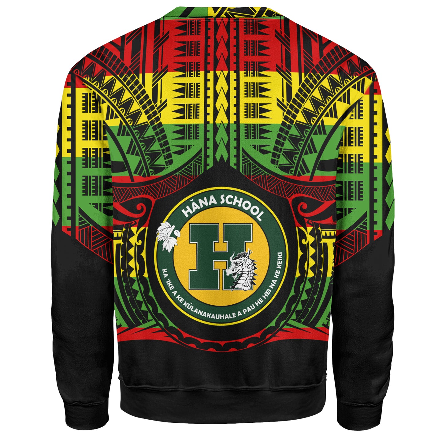 Hawaii Sweatshirt Hana High and Elementary School Reggae Color Polynesian