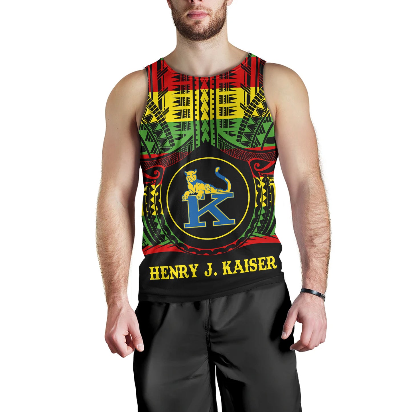 Hawaii Tank Top Henry J. Kaiser High School Reggae Color Polynesian