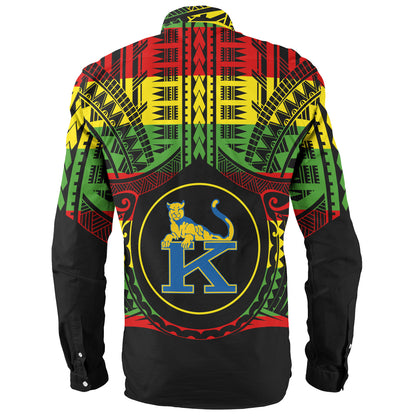 Hawaii Long Sleeve Shirt Henry J. Kaiser High School Reggae Color Polynesian