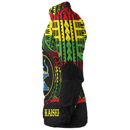 Hawaii Long Sleeve Shirt Henry J. Kaiser High School Reggae Color Polynesian