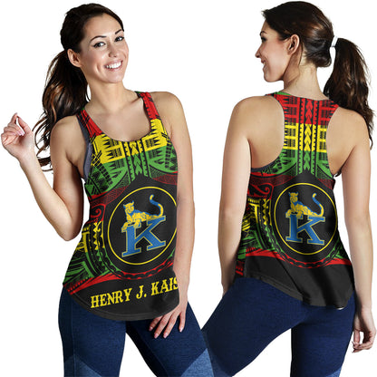 Hawaii Women Tank Henry J. Kaiser High School Reggae Color Polynesian