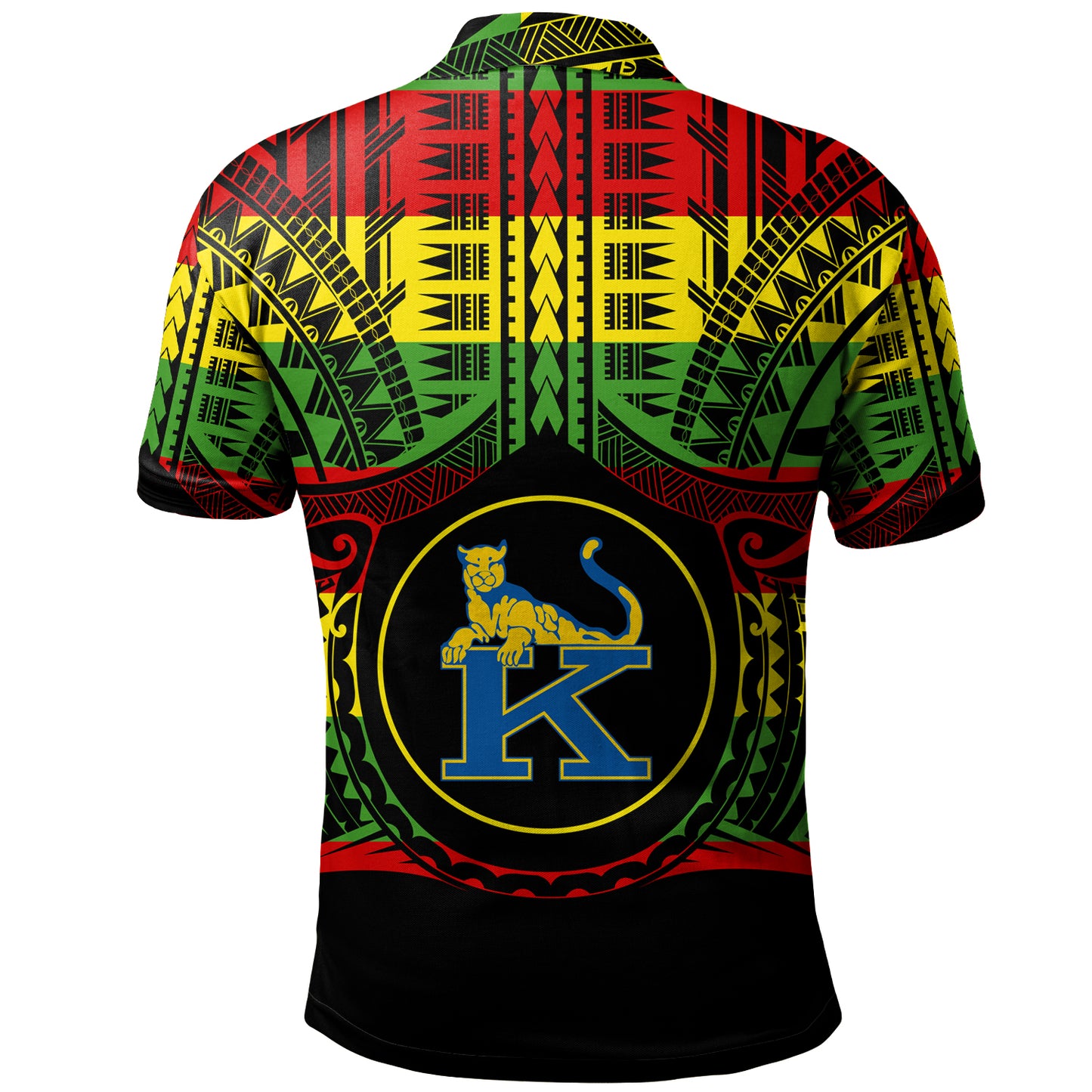 Hawaii Polo Shirt Henry J. Kaiser High School Reggae Color Polynesian