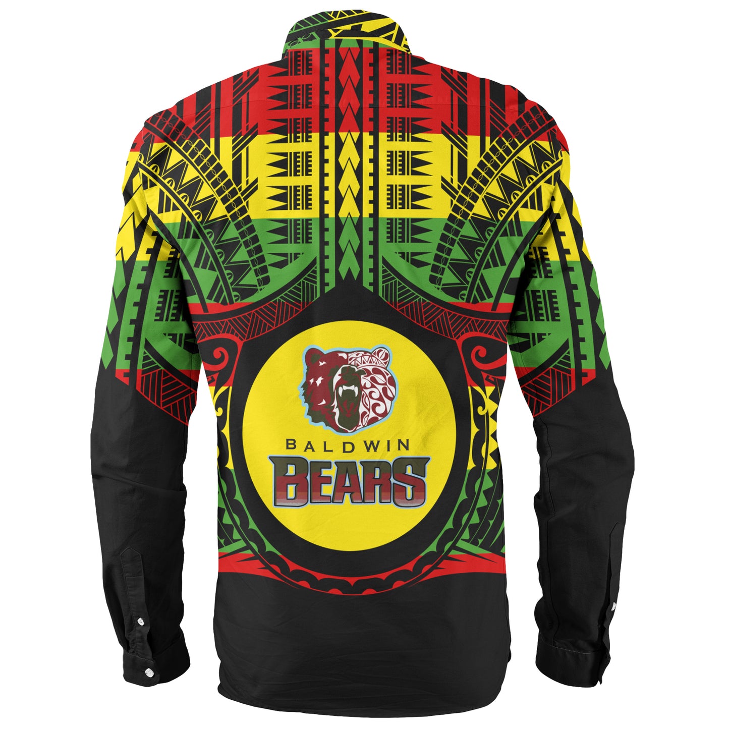 Hawaii Long Sleeve Shirt Henry Perrine Baldwin High School Reggae Color Polynesian