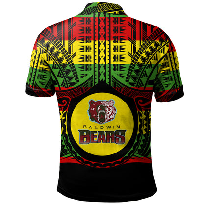 Hawaii Polo Shirt Henry Perrine Baldwin High School Reggae Color Polynesian