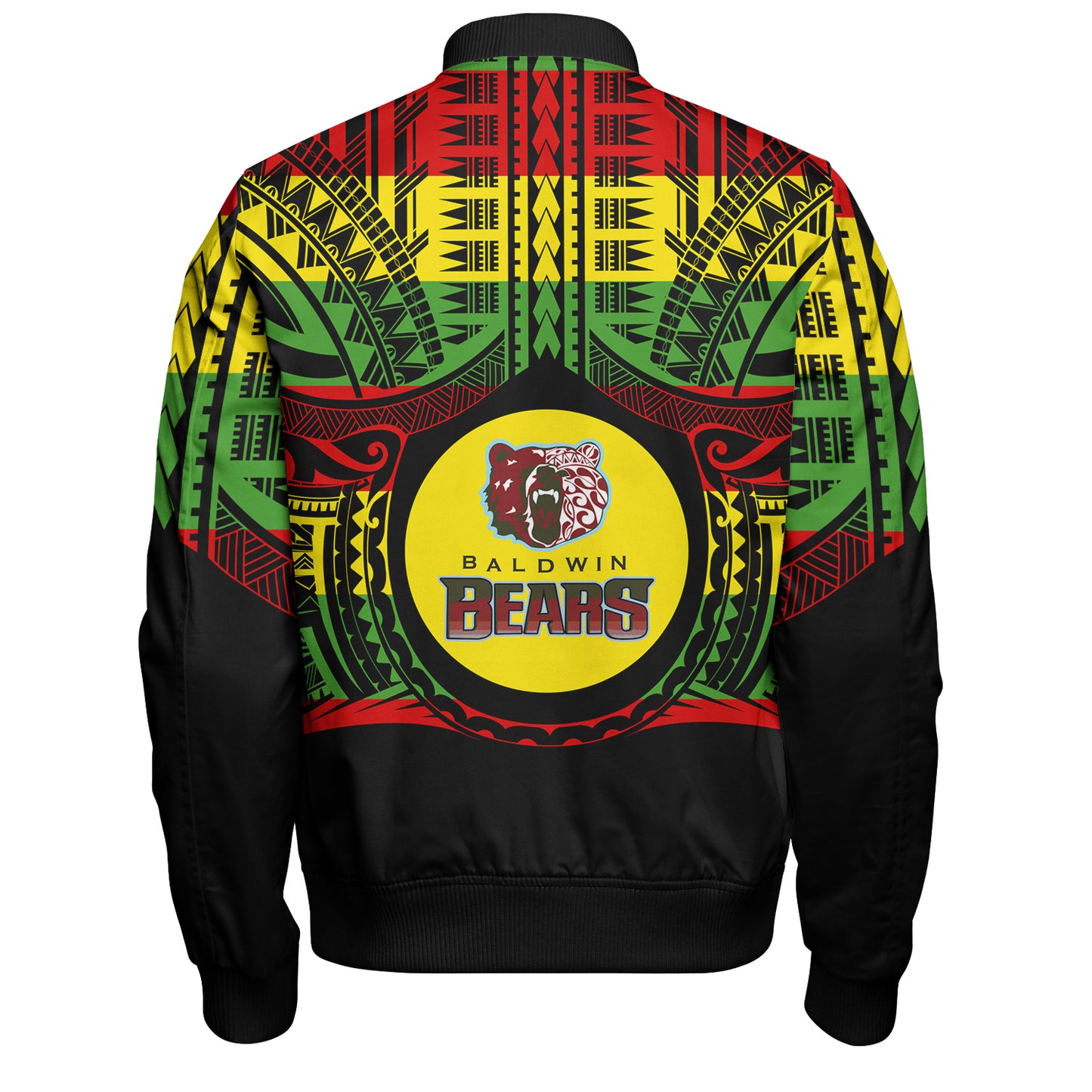 Hawaii Bomber Jacket Henry Perrine Baldwin High School Reggae Color Polynesian