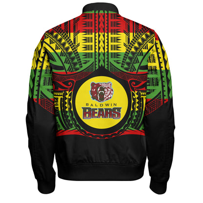 Hawaii Bomber Jacket Henry Perrine Baldwin High School Reggae Color Polynesian