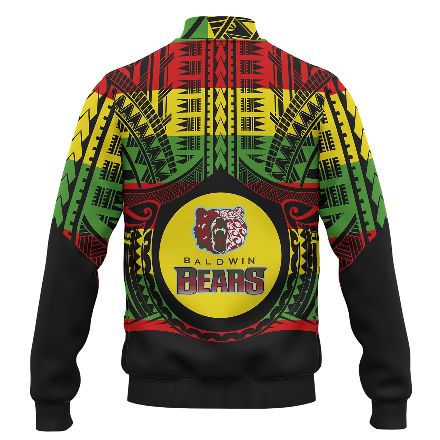 Hawaii Baseball Jacket Henry Perrine Baldwin High School Reggae Color Polynesian