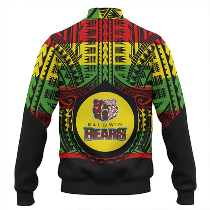 Hawaii Baseball Jacket Henry Perrine Baldwin High School Reggae Color Polynesian