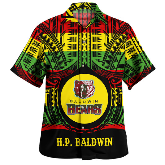 Hawaii Hawaiian Shirt Henry Perrine Baldwin High School Reggae Color Polynesian