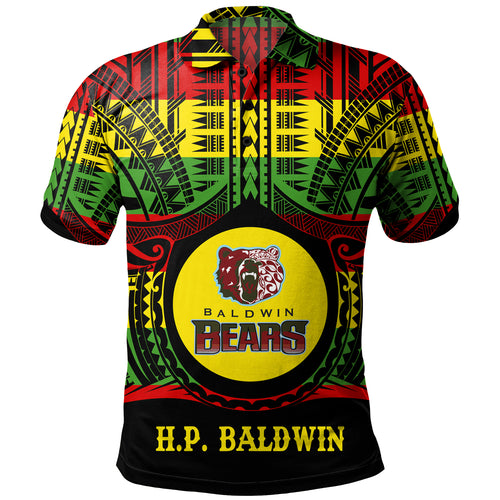 Hawaii Polo Shirt Henry Perrine Baldwin High School Reggae Color Polynesian