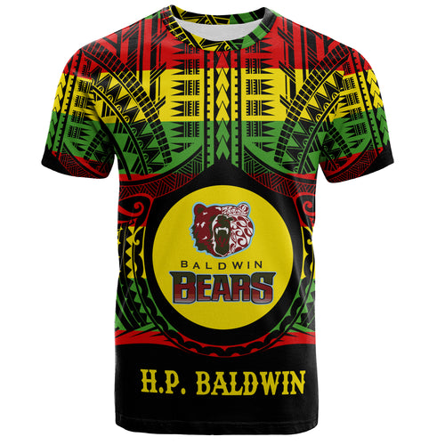 Hawaii T-Shirt Henry Perrine Baldwin High School Reggae Color Polynesian