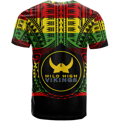 Hawaii T-Shirt Hilo High School Reggae Color Polynesian