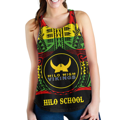 Hawaii Women Tank Hilo High School Reggae Color Polynesian