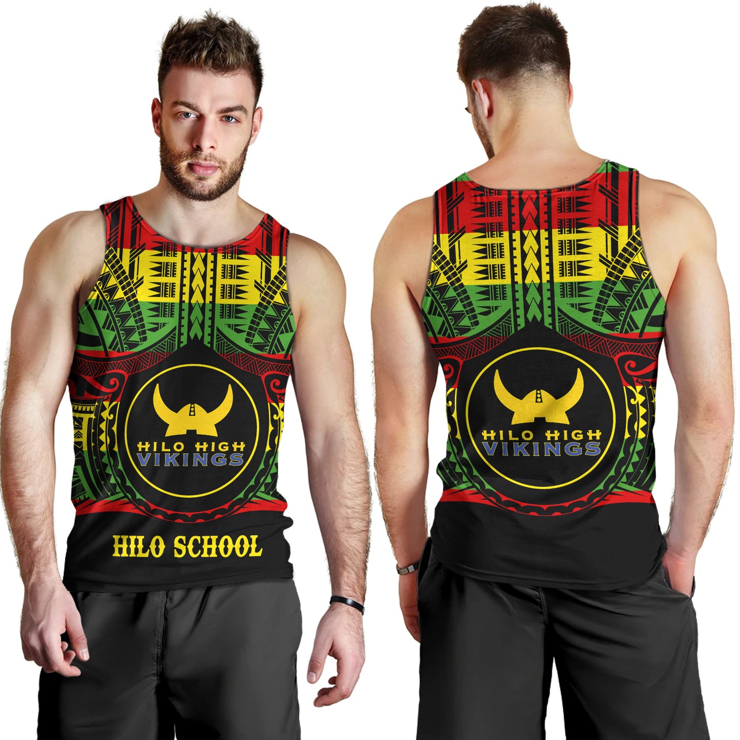 Hawaii Tank Top Hilo High School Reggae Color Polynesian