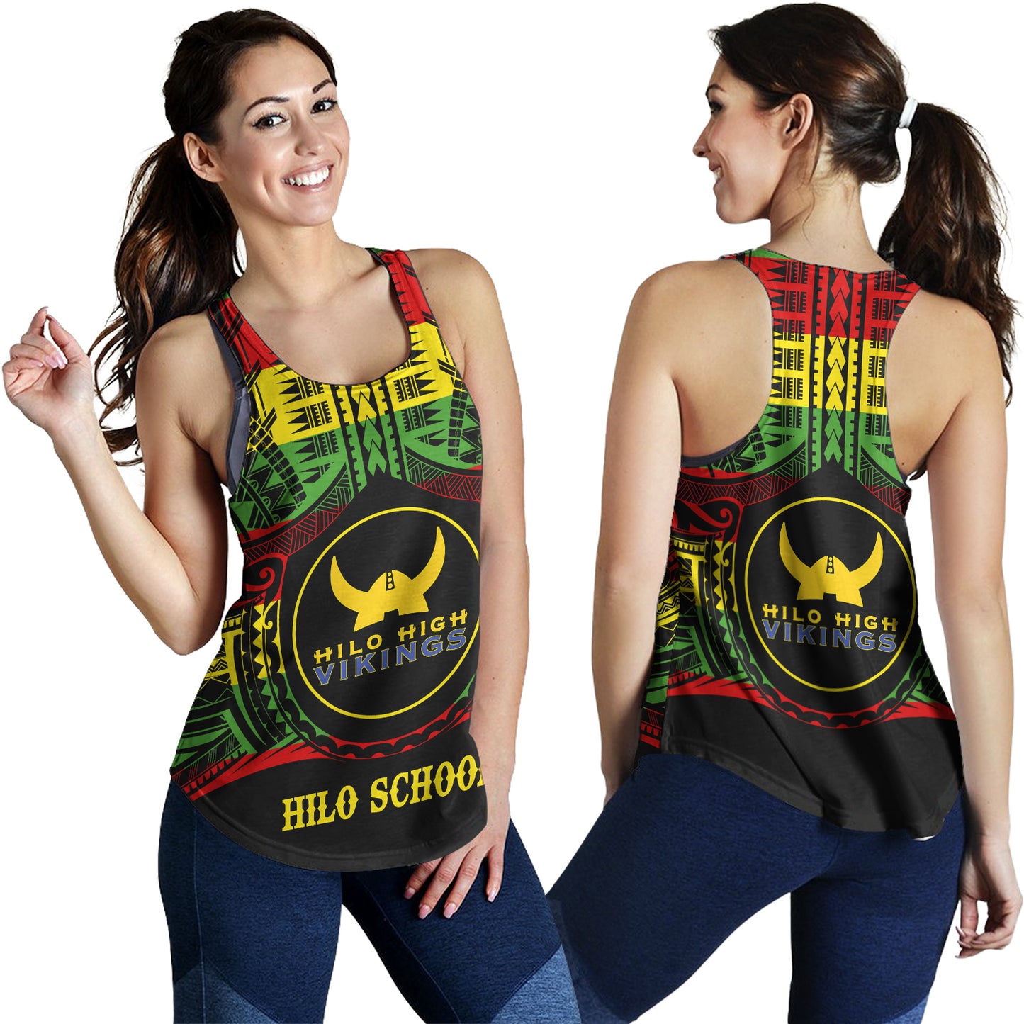 Hawaii Women Tank Hilo High School Reggae Color Polynesian