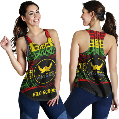Hawaii Women Tank Hilo High School Reggae Color Polynesian