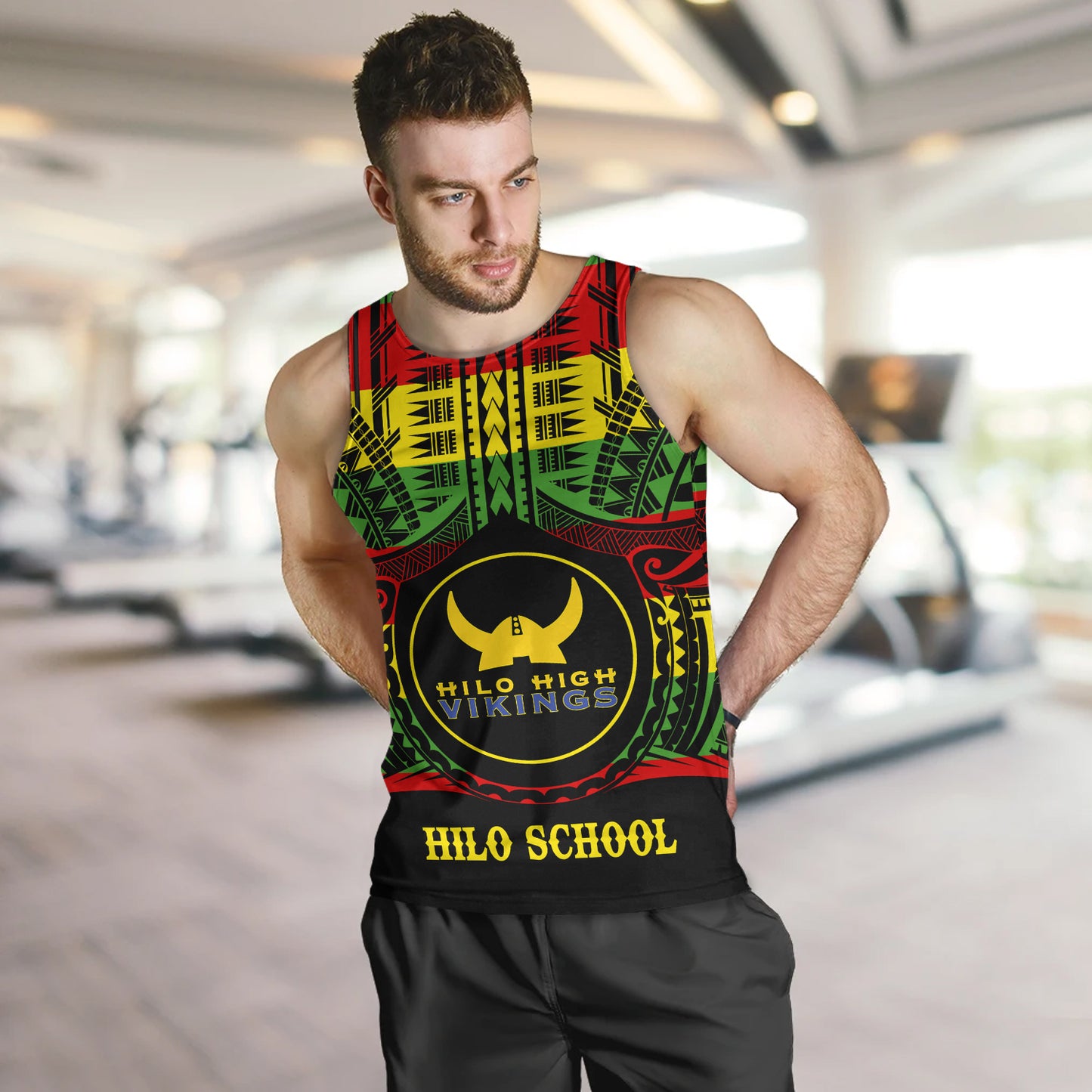 Hawaii Tank Top Hilo High School Reggae Color Polynesian