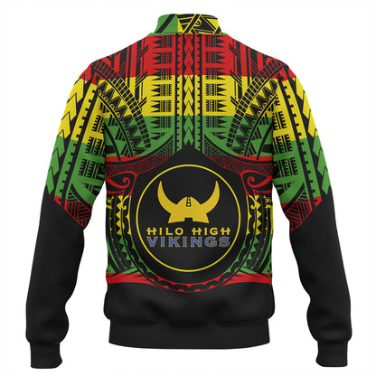 Hawaii Baseball Jacket Hilo High School Reggae Color Polynesian