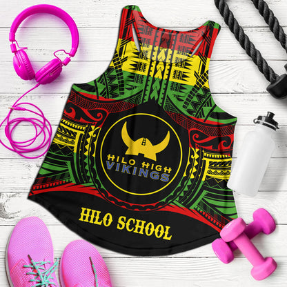 Hawaii Women Tank Hilo High School Reggae Color Polynesian