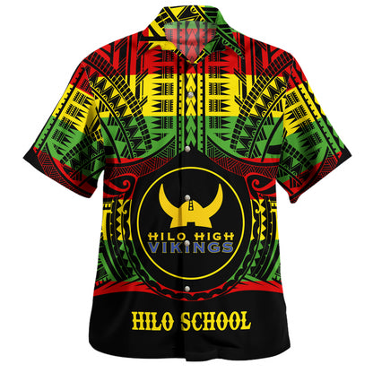 Hawaii Hawaiian Shirt Hilo High School Reggae Color Polynesian