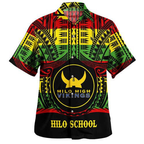 Hawaii Hawaiian Shirt Hilo High School Reggae Color Polynesian